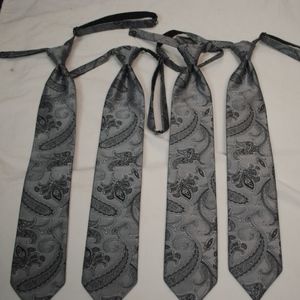 Bali Silver Tapestry Pre Tied Tuxedo Neckties